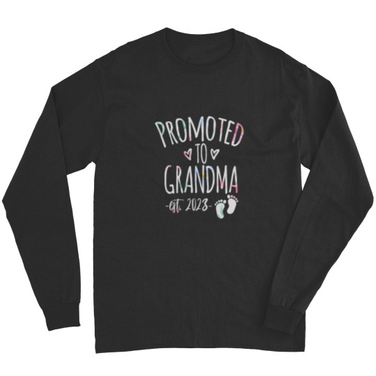 Discover Promoted to Grandma 2023 again Cute Baby Announcement Women Long Sleeves