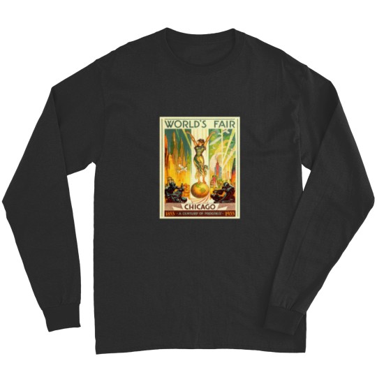 Discover Worlds Fair Chicago Vintagess Travel Long Sleeves