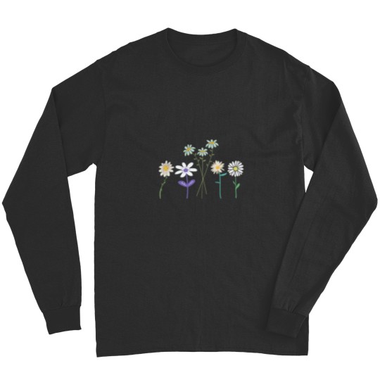 Discover White Daisy FlowersActive Long Sleeves