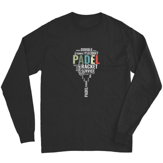 Discover vintages Padel Wordcloud Padel Racket Long Sleeves