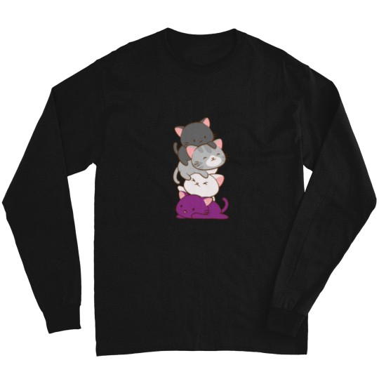 Discover ACEss Pride Kawaii Cats LGBTQ Asexual Long Sleeves