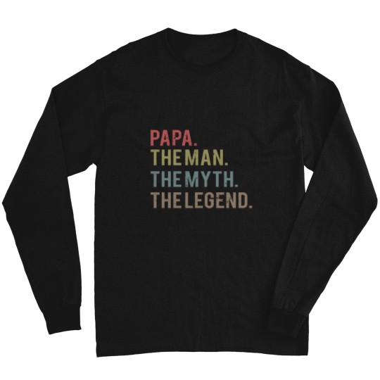 Discover Fathers Day Shirt Dad The Man The Myth The Legend PAPA The Bad Influence Grandpa Unisex TSh Long Sleeves