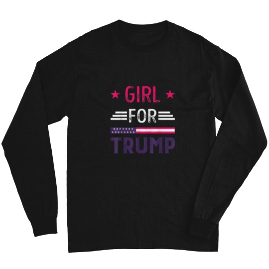 Discover Girl For Trump Shirt Donald Trump Supporter 2020 Shirt Logo cheapss Tee Logo Long Sleeves