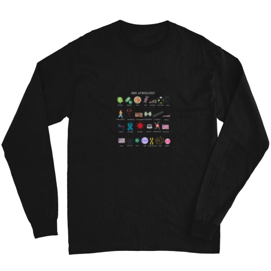 Discover ABC of BIOLOGY for biology for students and biologists Long Sleeves