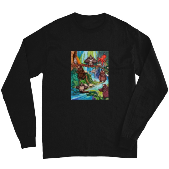 Discover Cartoon Animal Scene Long Sleeves