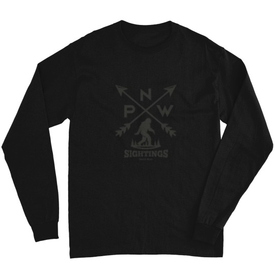 Discover Pacific Northwest PNW Arrows - Bigfoots Sightings Since 1924 Long Sleeves