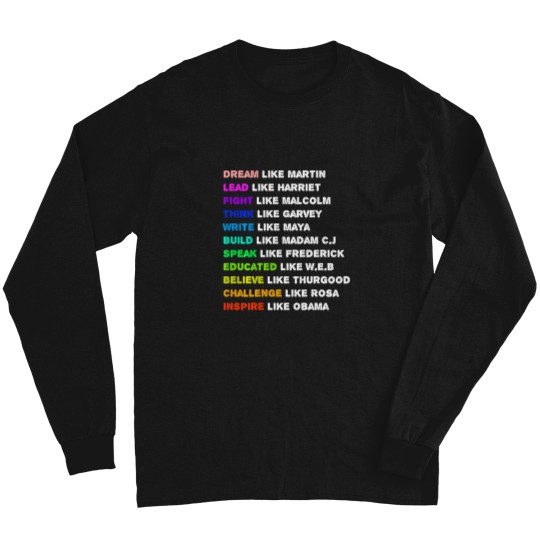 Discover Dream Like Martin Lead Like Harriet Women Black History Gift Long Sleeves
