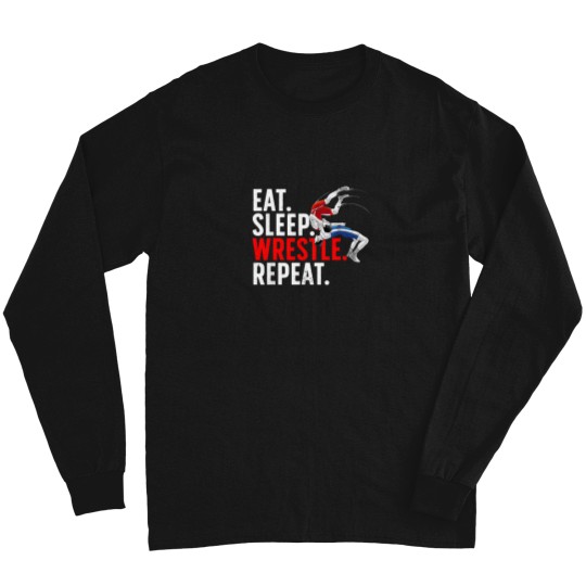Discover Cool Wrestling Art For Men Women Kids Youth Wrestling Lover Long Sleeves
