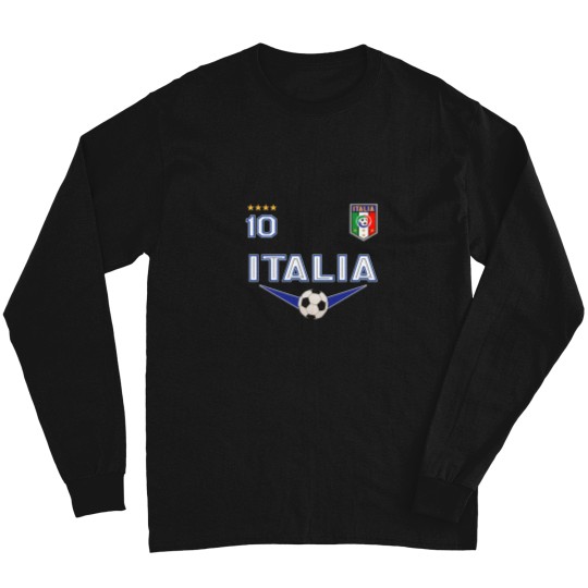 Discover Italy Italia Soccer Design With Number 10 - Original Sports Apparel Long Sleeves