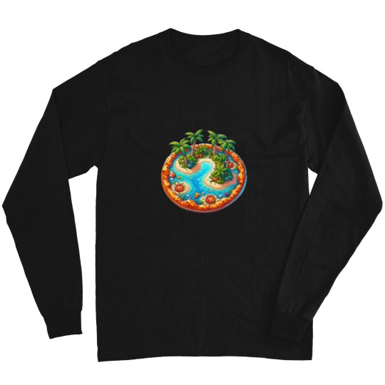 Discover Pizza Paradise Grand Cayman Islands Vacation Souvenir Explor 21 Long Sleeves