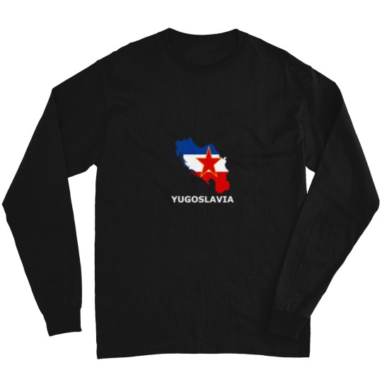 Discover Yugoslavia Map and Flag Pullover Hoodie Long Sleeves