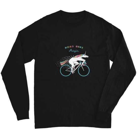 Discover Road Bike Magic Unicorn Outline Long Sleeves