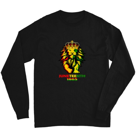 Discover junenth african american black lion 1865 king gifts s Long Sleeves