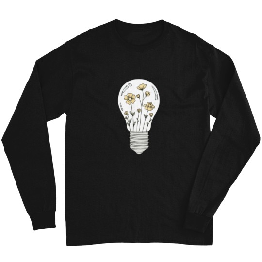 Discover Light Bulb with Yellow Flowers Long Sleeves