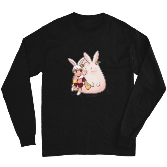 Discover Moon rabbit almond For strawberry cake Kawaii Long Sleeves