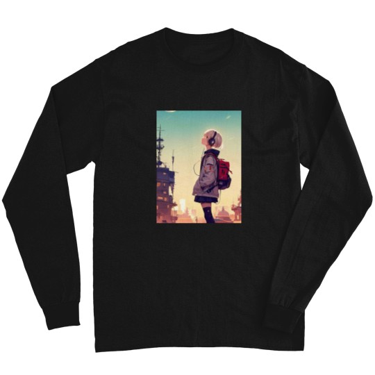 Discover Urban Anime Girl Modern Japanese Style Long Sleeves