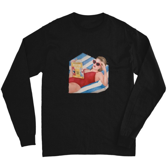 Discover Beach Read by Emily Henry book Long Sleeve T Shirts | Super soft cotton bookish Long Sleeve T Shirts