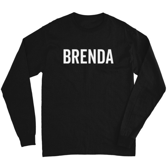 Discover Brenda Custom Name Font Text Birthday Long Sleeve T Shirts
