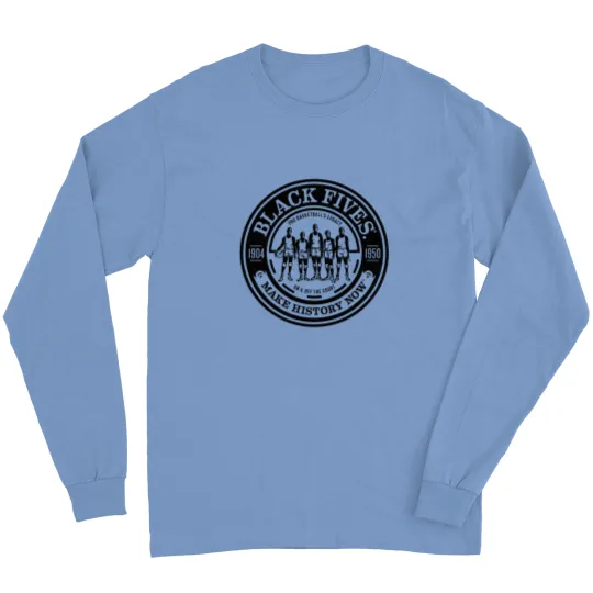 Discover Negro Basketball League Black Fives Team Logo Mens Long Sleeves