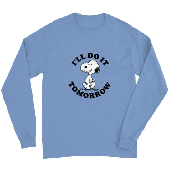 Discover Snoopy I'll Do It Tomorrow Long Sleeves