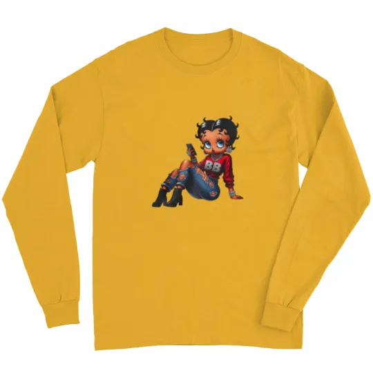 Discover Betty Boop Streetwear Long Sleeve Shirts