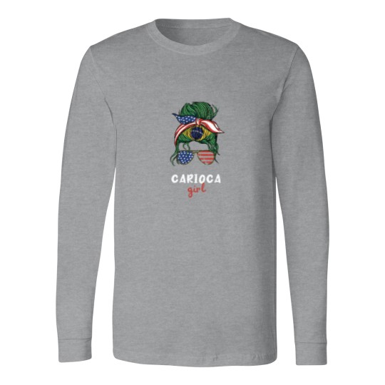 Discover Carioca Rio De Janeiro Brazilian Girl Flag Long Sleeves
