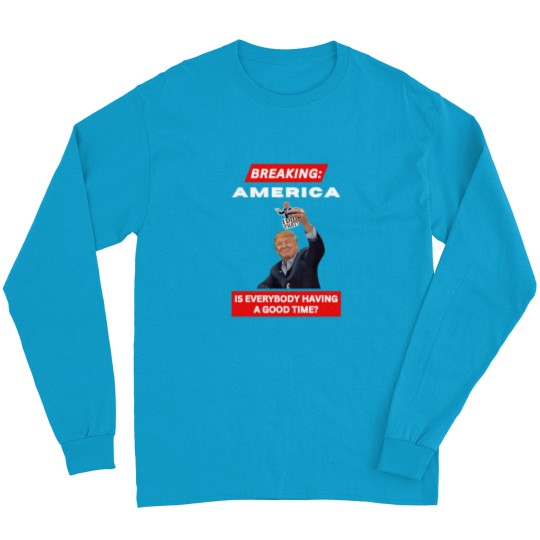Discover BREAKING AMERICA Anti-Trump Tariffs HANDS OFF 2025 Protest Long Sleeve T Shirts