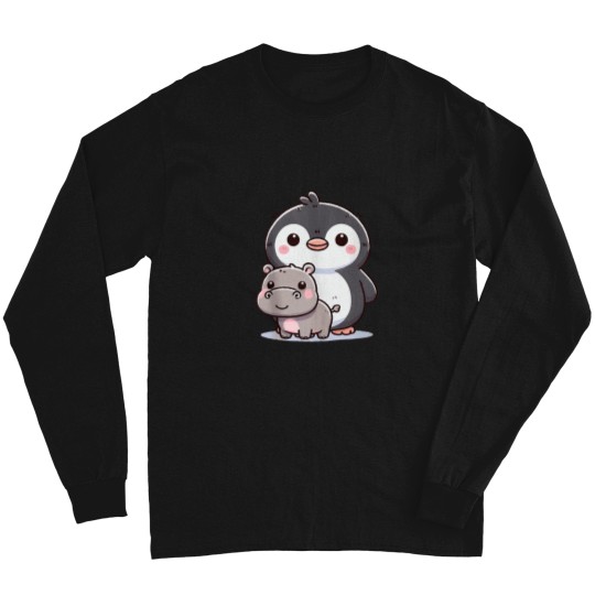 Discover Adorable Pesto the Penguin and Moo Deng the Hipp Long Sleeves