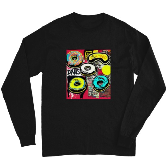 Discover donut grafi art pop design costume kids women men Long Sleeves