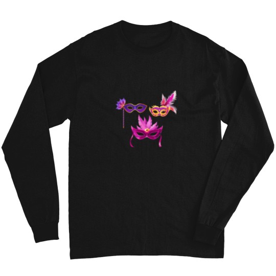 Discover Venice Carnival Mask Brazilian Carnival Mardi Gras in New Orleans Long Sleeves