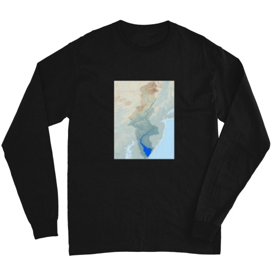 Discover Delaware River Watershed Map - Raw Landscape 619 Long Sleeves