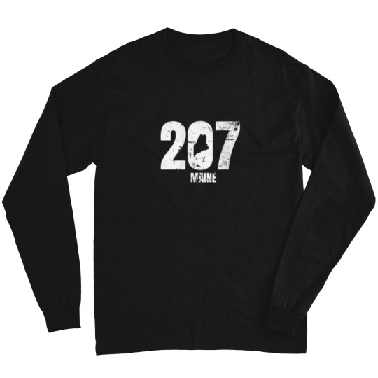Discover Womens Maine 207 graphic VNeck Long Sleeves