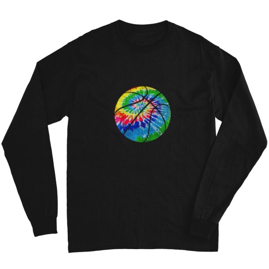 Discover Basketball Tie Dye Shirt Rainbow Trippy Hippy Hi Long Sleeves