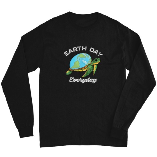 Discover Sea Turtle World Earth Day Everyday T-Shirt Long Sleeves