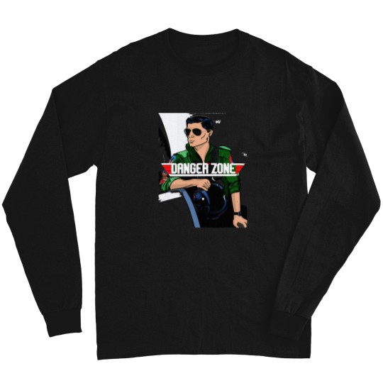 Discover Archer Danger Zone TV Show Movie Mashup T-Shirt Long Sleeves