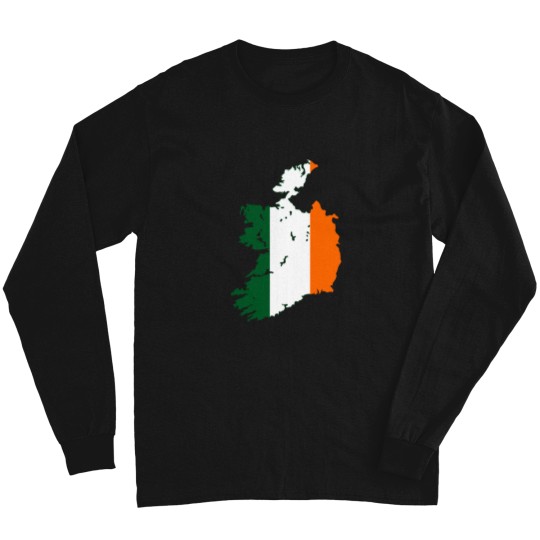 Discover Flag Map of Ireland Long Sleeves