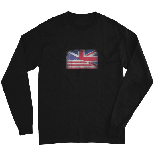 Discover British American Flag Great Britain Union half J Long Sleeves