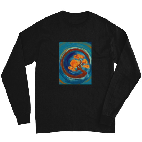 Discover Enso Zen circles and Bonsai Tree - impasto Long Sleeves