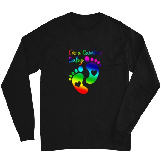 Discover I_m a Rainbow Baby Maternity T-  - Pregnancy Announcement - Maternity  - Rainbow Maternity - LGBT Maternity Long Sleeves