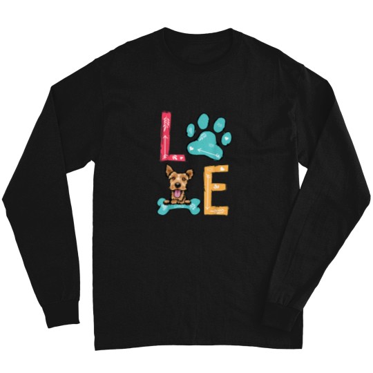 Discover Love My Welsh Terrier Dog Lover T-Shirt Long Sleeves