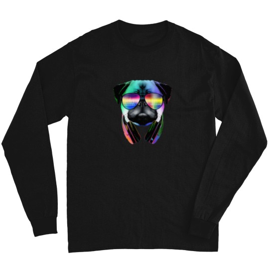 Discover Music-Love-Pug T-Shirt Long Sleeves