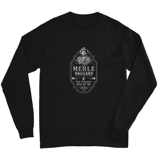 Discover Merle-Haggard---Fightin-Side-Of-Me---Tribute T-Shirt Long Sleeves