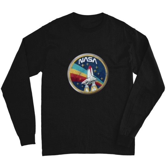 Discover Nasa Retro Vintage Logo With Metal Border Long Sleeves