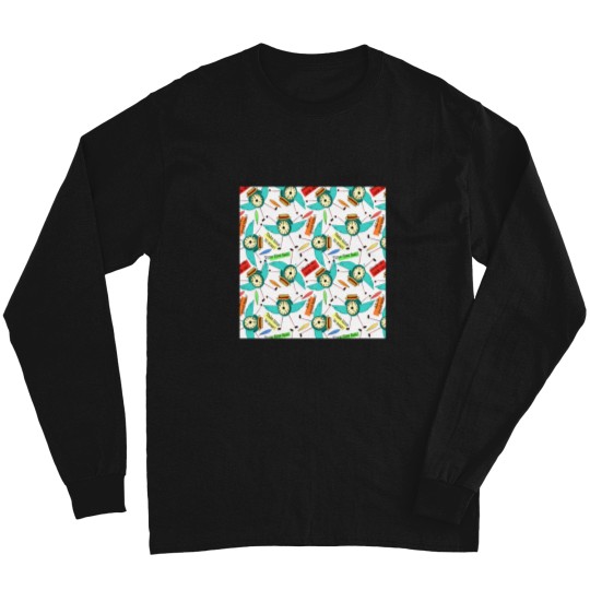 Discover Time Flies Pattern Long Sleeves