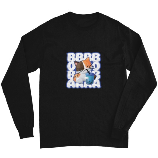 Discover Love Anime Boba Bubble Tea Drink Cute Kawaii Kitten Cat Sweat Long Sleeve T-Shirts