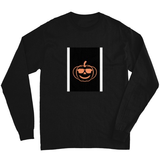Discover Cool-Dude-Pumpkin-T-Shirt Long Sleeves
