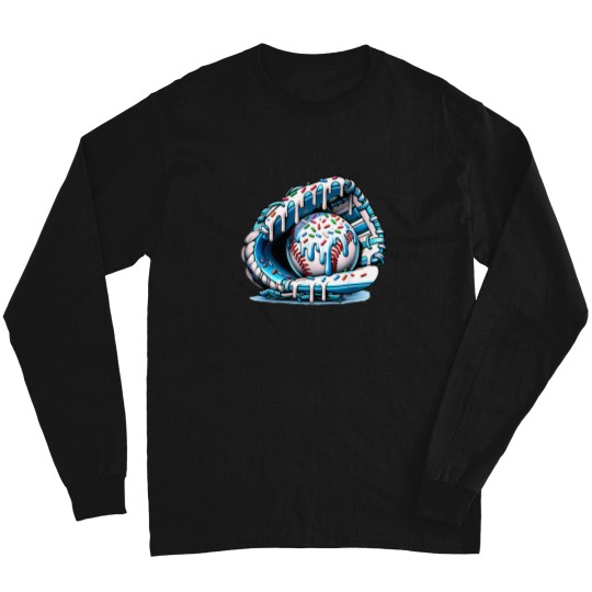 Discover baseball drip ice cream sprinkles baseball glove Long Sleeves