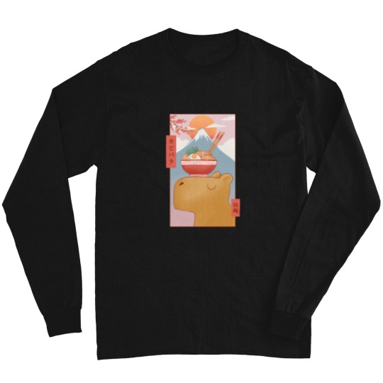 Discover Capybara And Ramen T-Shirt Long Sleeves