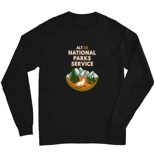 Discover s resist alt us national parks service vneck Long Sleeves