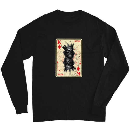 Discover Gothic Card Game Halloween Scary Horror King Of Diamonds Long Sleeves